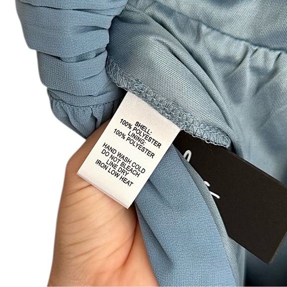 Lulus Divine Muse Slate Blue Wide Leg Jumpsuit Size XS NWT - Picture 13 of 16